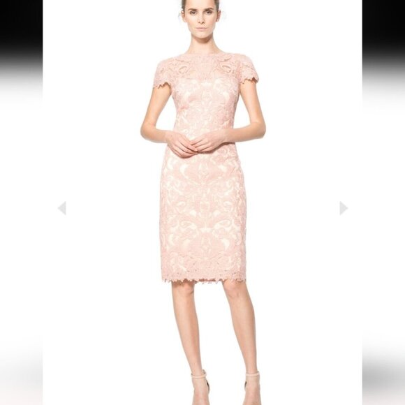 Tadashi Shoji Elegant lace sequin Cream Dress - Picture 1 of 10